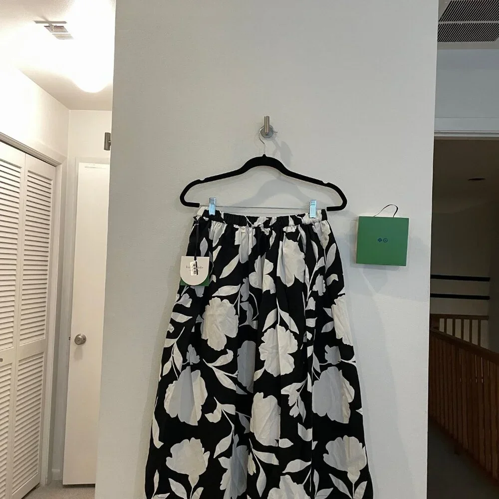 Classic Rose Midi Skirt - Kate Spade New York -Target Black/Cream - Picture 9 of 11